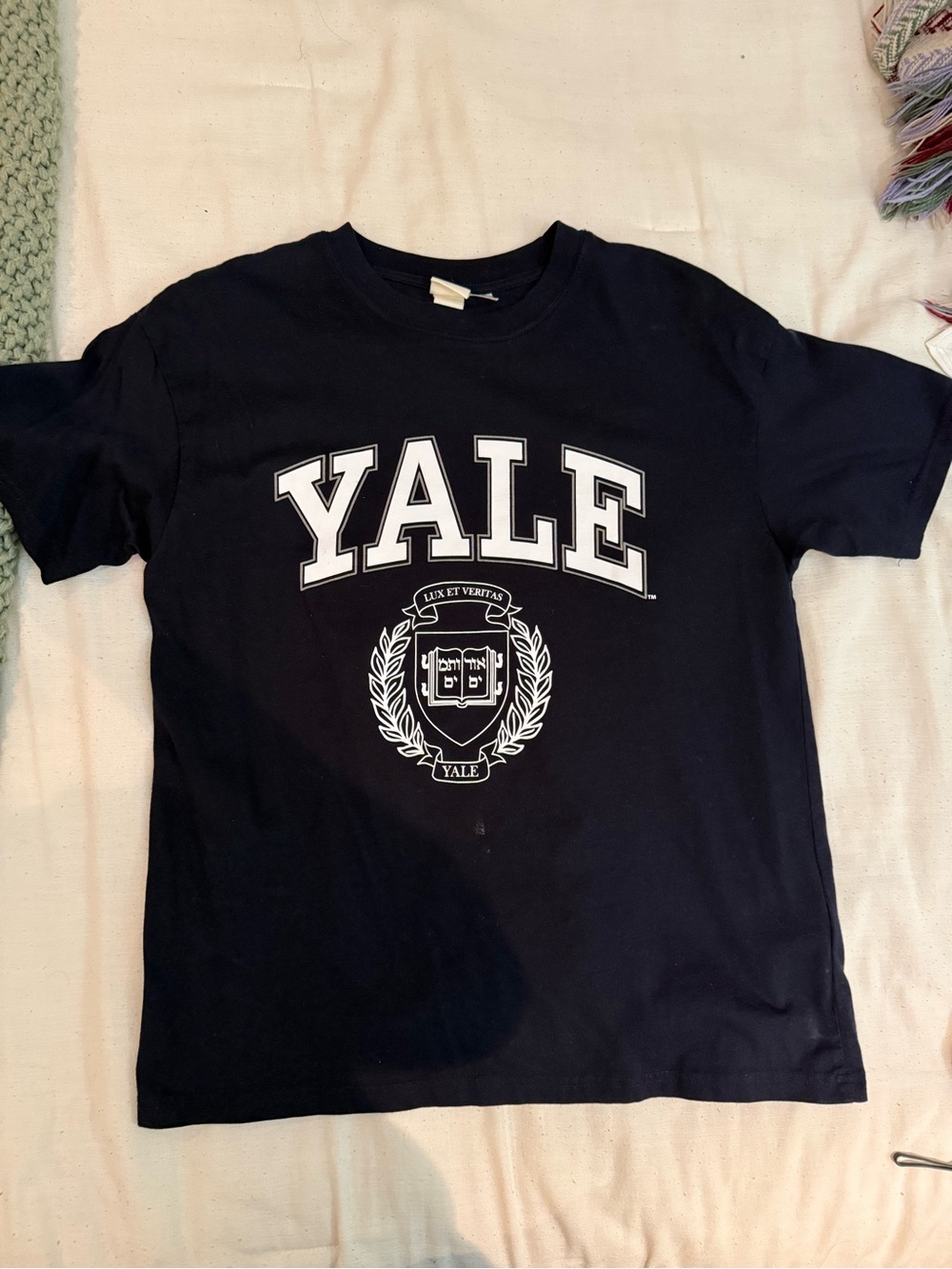 Navy Blue oversized Yale T-Shirt